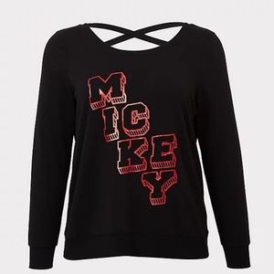 Torrid Mickey Anniversary Black Active Sweatshirt